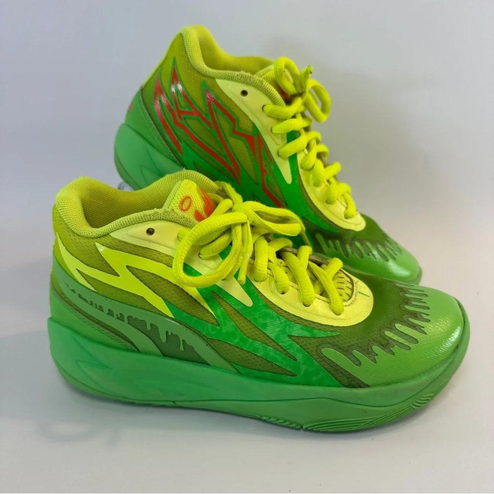 HTF Puma LaMelo‎ Ball MB.02 Nickelodeon Slime Size 3 Kids Shoes 377610-01